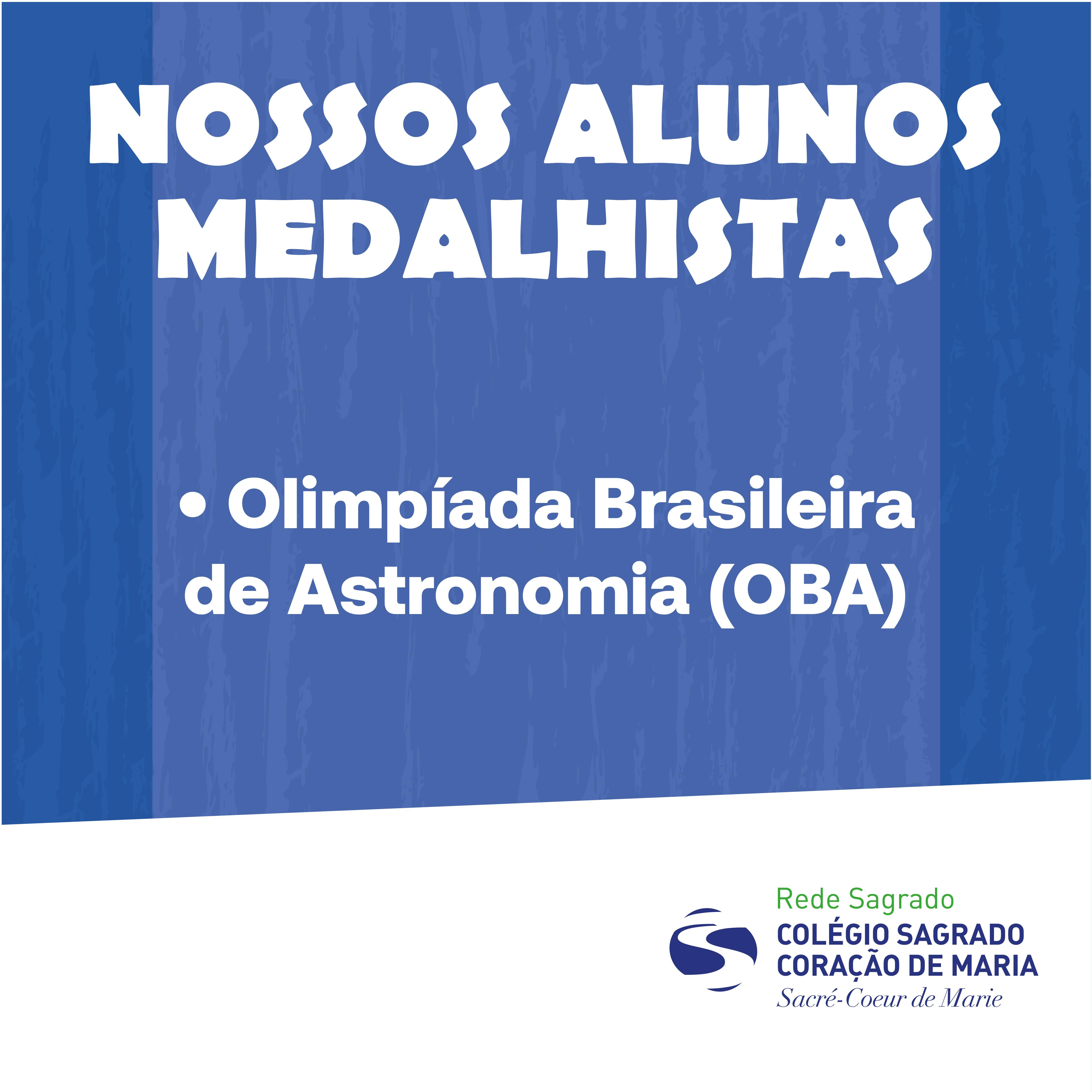 Medalhistas: conheça os vencedores da OBA