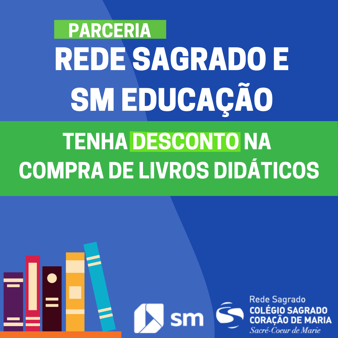 Parceria da Rede Sagrado e SM Educação oferece descontos na compra dos livros didáticos
