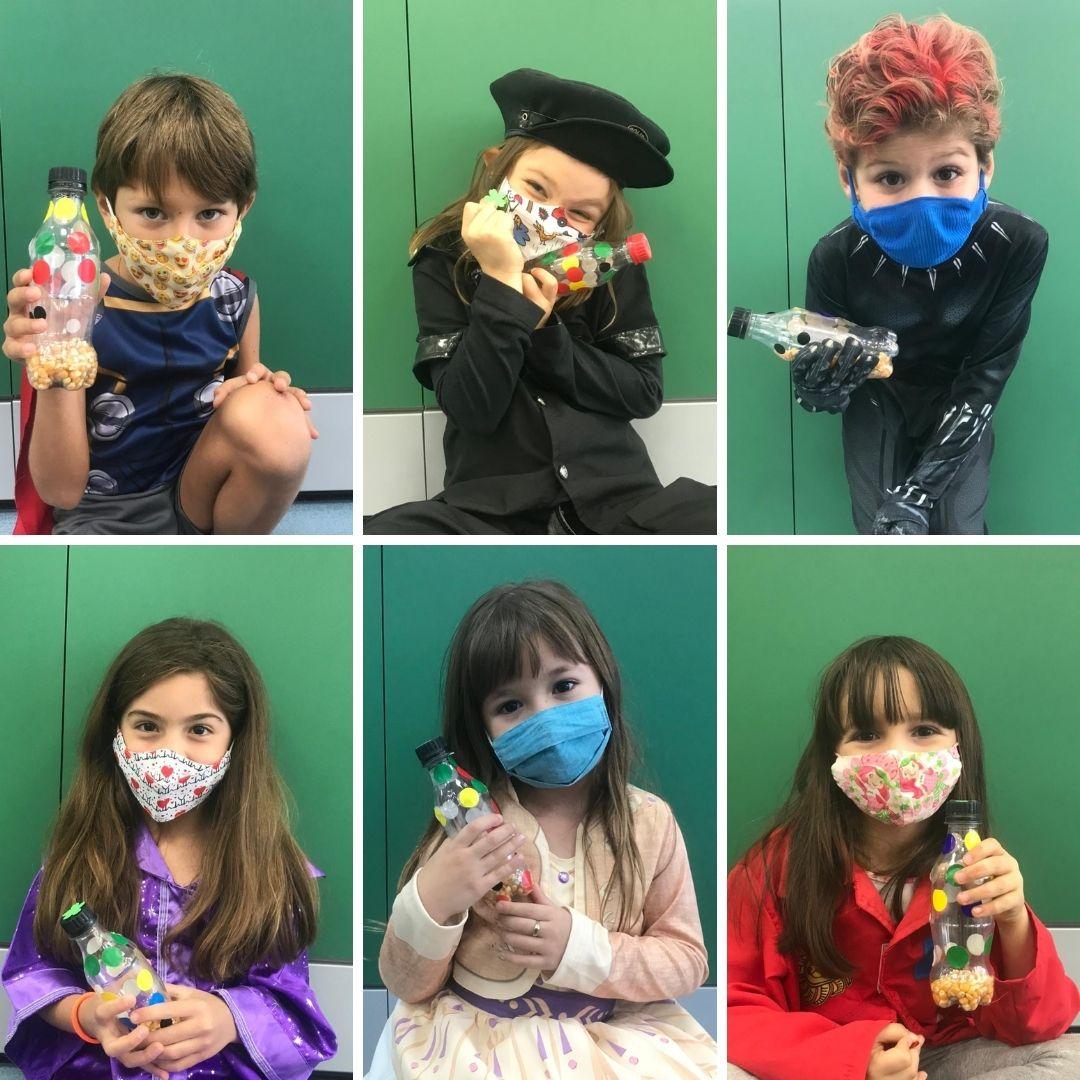Alunos da EI constroem chocalho para desenvolver diversas habilidades
