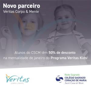 Nova parceria garante descontos no Programa de Contraturno Veritas Kids