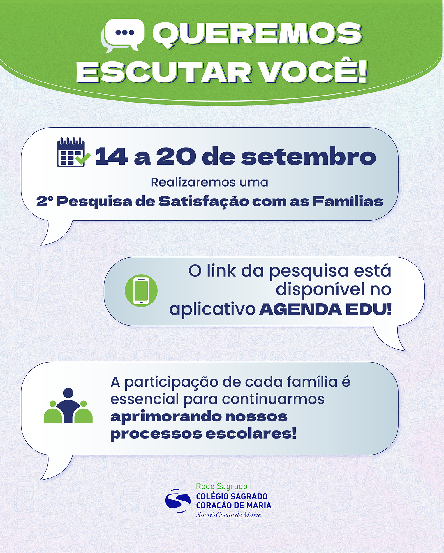 Você já se perguntou como a escola transforma as percepções das famílias em informações que ajudam a orientar melhorias?